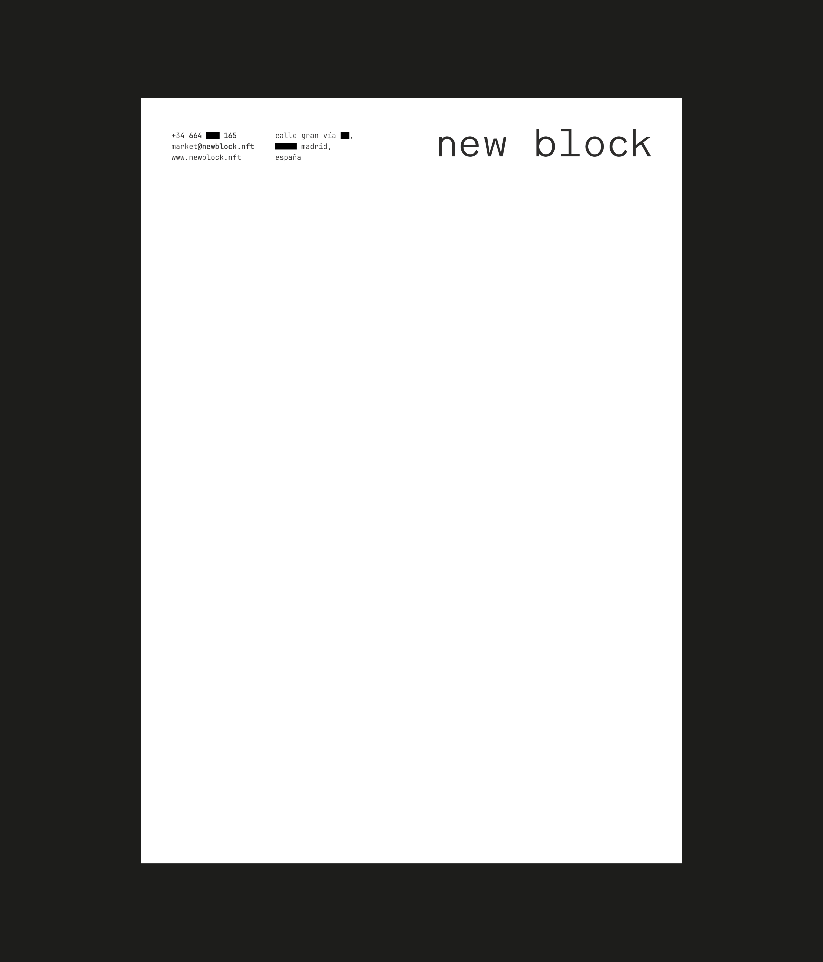 New Block Brand Identity by Melo Exhibitionist.