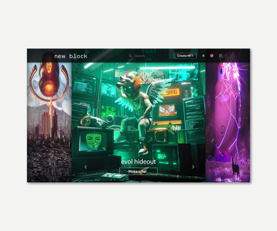 New Block Website by Melo Exhibitionist.